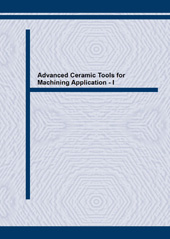E-book, Advanced Ceramic Tools for Machining Application - I, Trans Tech Publications Ltd