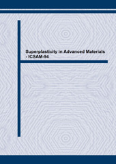 eBook, Superplasticity in Advanced Materials - ICSAM-94, Trans Tech Publications Ltd