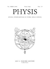 Issue, Physis : rivista internazionale di storia della scienza : XXXII, 2/3, 1995, L.S. Olschki