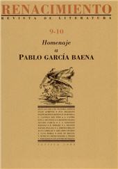 Fascicolo, Renacimiento : revista de literatura : 9/10, 1995, Renacimiento