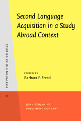 E-book, Second Language Acquisition in a Study Abroad Context, John Benjamins Publishing Company