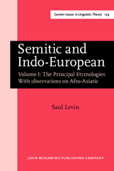 E-book, Semitic and Indo-European, Levin, Saul, John Benjamins Publishing Company