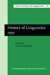 eBook, History of Linguistics 1993, John Benjamins Publishing Company