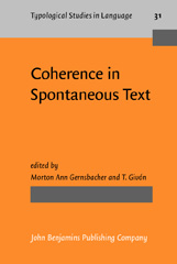 E-book, Coherence in Spontaneous Text, John Benjamins Publishing Company