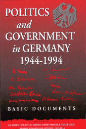 E-book, Politics and Government in Germany, 1944-1994 : Basic Documents, Berghahn Books