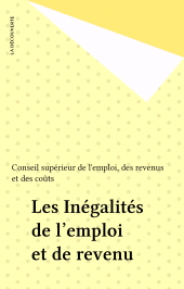E-book, Les Inégalités de l'emploi et de revenu, La Découverte (réédition numérique FeniXX)