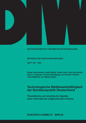 E-book, Technologische Wettbewerbsfähigkeit der Bundesrepublik Deutschland. : Theoretische und empirische Aspekte einer international vergleichenden Analyse., Duncker & Humblot