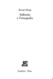 E-book, Sallustio e l'etnografia, Giardini editori e stampatori