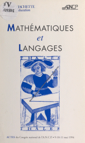 E-book, Mathématiques et langages : Actes du XXIXe Congrès national, Versailles, 9-10-11 mai 1994, Hachette (réédition numérique FeniXX)