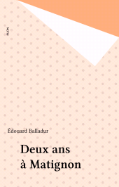 eBook, Deux ans à Matignon, Plon (réédition numérique FeniXX)