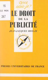 E-book, Le droit de la publicité, Presses universitaires de France (réédition numérique FeniXX)