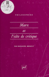 E-book, Marx et l'idée de critique, Presses universitaires de France (réédition numérique FeniXX)