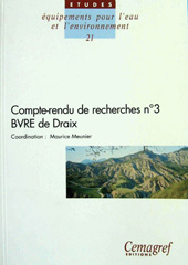 eBook, Compte-rendu de recherches n° 3 BVRE de Draix, Irstea