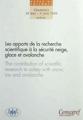E-book, Les apports de la recherche scientifique à la sécurité neige, glace et avalanche, Irstea
