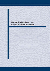 E-book, Mechanically Alloyed and Nanocrystalline Materials, Trans Tech Publications Ltd