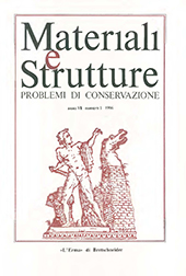 Fascicolo, Materiali e strutture : problemi di conservazione : VI, 1, 1996, "L'Erma" di Bretschneider