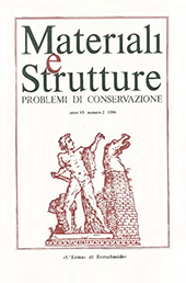 Fascicolo, Materiali e strutture : problemi di conservazione : VI, 2, 1996, "L'Erma" di Bretschneider