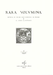 Fascículo, Rara volumina : rivista di studi sull'editoria di pregio e il libro illustrato : 2, 1996, M. Pacini Fazzi