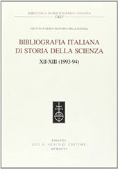 E-book, Bibliografia italiana di storia della scienza, XII-XIII (1993-1994), Leo S. Olschki editore