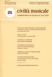 Issue, Civiltà musicale : 25, 1996, LoGisma