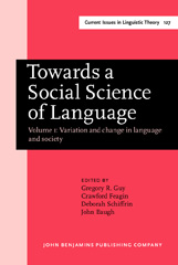 E-book, Towards a Social Science of Language, John Benjamins Publishing Company
