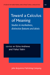 eBook, Toward a Calculus of Meaning, John Benjamins Publishing Company