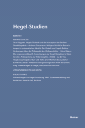 E-book, Hegel-Studien Band 31, Felix Meiner Verlag