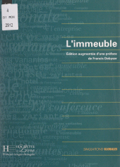 E-book, L'immeuble, Hachette (réédition numérique FeniXX)