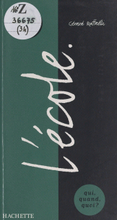 eBook, L'école en France, Hachette (réédition numérique FeniXX)