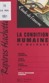 eBook, La condition humaine, de Malraux : Étude de l'oeuvre, Hachette (réédition numérique FeniXX)