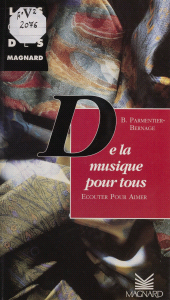 E-book, De la musique pour tous : Écouter pour aimer, Magnard (réédition numérique FeniXX)