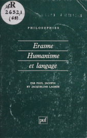E-book, Érasme : humanisme et langage, Presses universitaires de France (réédition numérique FeniXX)