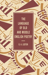 eBook, The Language of Old and Middle English Poetry, Red Globe Press