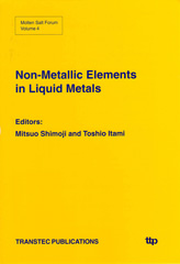 E-book, Non-Metallic Elements in Liquid Metals, Shimoji, Mitsuo, Trans Tech Publications Ltd