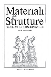 Fascicolo, Materiali e strutture : problemi di conservazione : VII, 2/3, 1997, "L'Erma" di Bretschneider