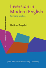 E-book, Inversion in Modern English, Dorgeloh, Heidrun, John Benjamins Publishing Company