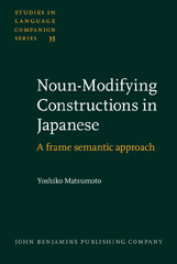 eBook, Noun-Modifying Constructions in Japanese, John Benjamins Publishing Company