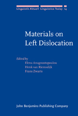 E-book, Materials on Left Dislocation, John Benjamins Publishing Company