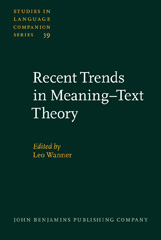 E-book, Recent Trends in Meaning-Text Theory, John Benjamins Publishing Company