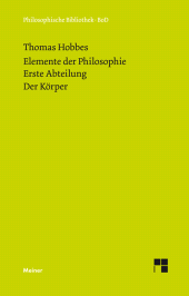 E-book, Elemente der Philosophie. Erste Abteilung: Der Körper, Felix Meiner Verlag