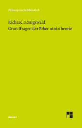 E-book, Grundfragen der Erkenntnistheorie, Felix Meiner Verlag