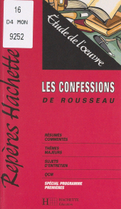 eBook, Les Confessions, de Rousseau : Étude de l'oeuvre, Hachette (réédition numérique FeniXX)