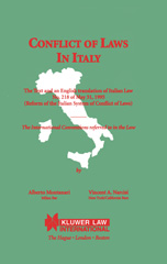 eBook, Conflict of Laws in Italy, Montanari, Alberto, Wolters Kluwer