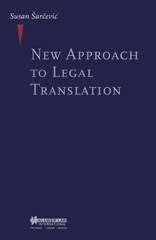 E-book, New Approach to Legal Translation, Šarčević, Susan, Kluwer Law International