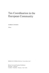 E-book, Tax Coordination in the European Community, Wolters Kluwer