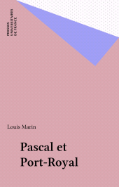 E-book, Pascal et Port-Royal, Presses universitaires de France (réédition numérique FeniXX)