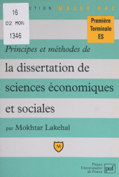 E-book, Principes et méthodes de la dissertation de sciences économiques et sociales, Presses universitaires de France (réédition numérique FeniXX)