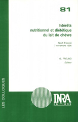 eBook, Intérêts nutritionnel et diététique du lait de chèvre : Niort (France), 7 novembre 1996, Éditions Quae