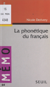 E-book, La phonétique du français, Seuil (réédition numérique FeniXX)