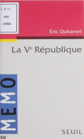E-book, La Ve République, Seuil (réédition numérique FeniXX)